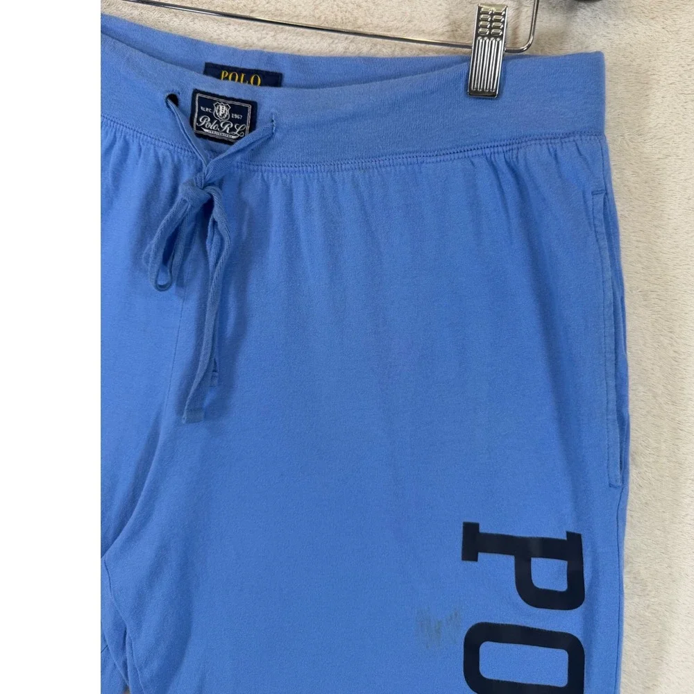 Polo Ralph Lauren Mens Blue Sleepwear  Shorts Drawstring Lounge Pajamas Large